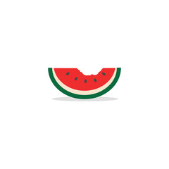 vector illustration of watermelon bite design.