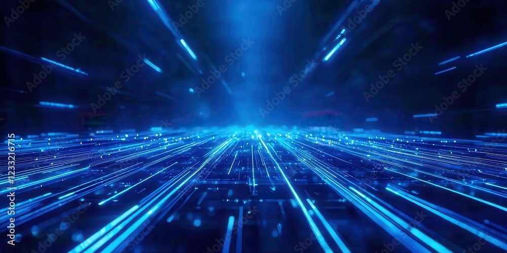Aufkleber blue background with many lines and dots