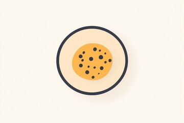 Vibrant Illustration of a Blueberry Pancake on a Modern Plate