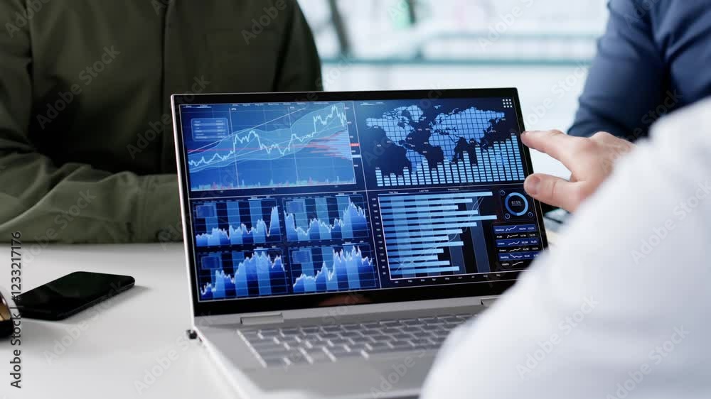 Aufkleber predictive business analytics on laptop computer