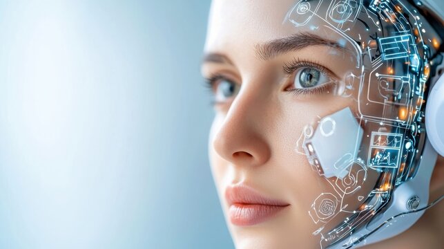 A futuristic AI driven radiology department featuring cutting edge medical technology and data analytics for precise and efficient healthcare diagnostics and treatment