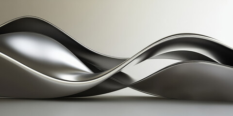 Obraz premium Soft gray gradient background with light silver accents, creating a sleek and sophisticated effect.