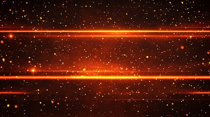 Abstract Orange Glowing Light Streaks Background