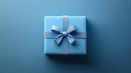 Elegant Blue Gift Box Present Vector Illustration for Gifting Occasions