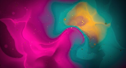 Obraz premium Vibrant Swirls of Color: An abstract composition of vivid, swirling hues blends to create a dynamic and eye-catching visual experience, perfect for a range of modern design applications.