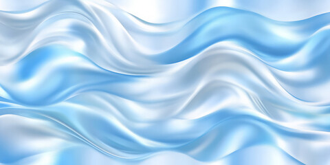 Fototapeta premium Metallic watercolor background with shimmering silver and blue gradients blending in soft waves.