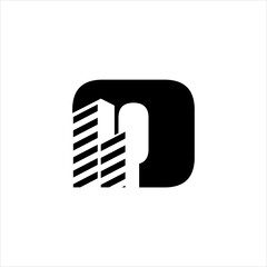 O initial building logo design vector symbol graphic