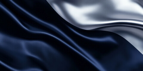 Obraz premium Deep navy and platinum metallic gradient with smooth flowing transitions.