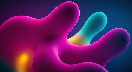 Abstract Fluid Forms: A captivating abstract composition featuring vibrant, smooth fluid forms in a dazzling array of colors, perfect for design backgrounds.
