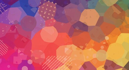 Vibrant Kaleidoscope: A dynamic display of color and form, featuring an abstract pattern of geometric shapes and soft textures, creating a visually stimulating experience.