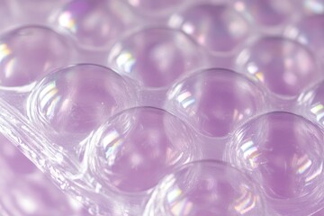 Macro Shot of a Single Bubble on Smooth Bubble Wrap Surface