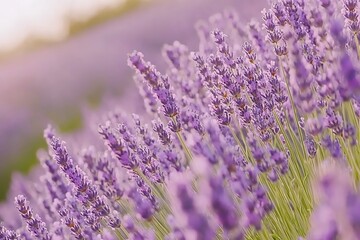 Fototapeta premium A Field of Exquisite Lavender Blossoms