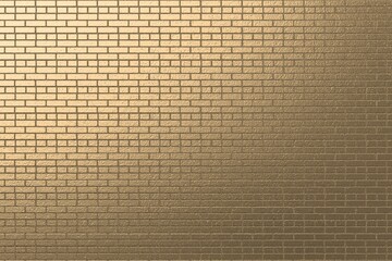 Golden Brick Wall Texture Background