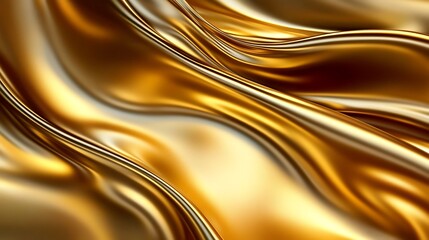 Abstract Golden Fabric Draped Luxuriously