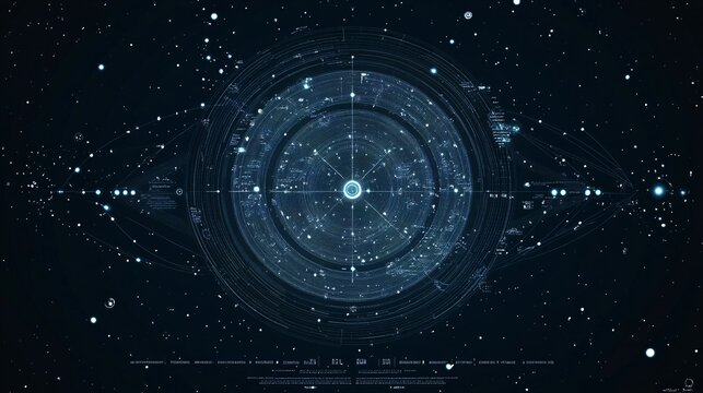 Minimalist Constellation Space Exploration Artwork