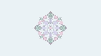 A beautiful pastel mandala design featuring intricate patterns and soft colors, perfect for a calming and artistic ambiance.