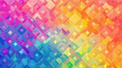 Obraz premium Colorful Geometric Abstract Background with Diamond Shapes and Gradients