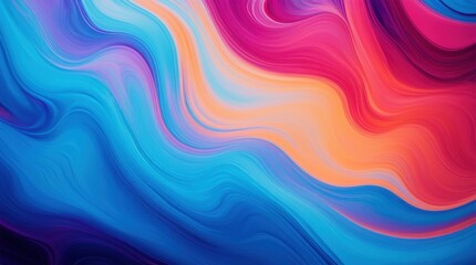 Obraz premium Vibrant swirls of blue and red blend fluidly in an abstract design 