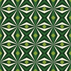 Fototapeta premium seamless geometric pattern featuring a repeating design of interlocking shapes in a refreshing palette of green and white