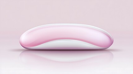 Pink and White Abstract Glossy Object Design