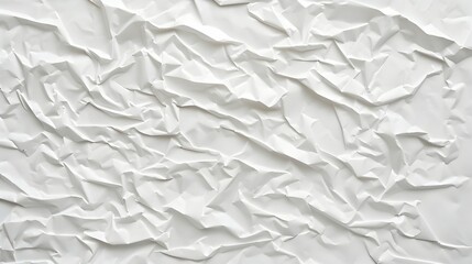 Obraz premium Crumpled white paper texture, suitable for backgrounds or artistic projects.