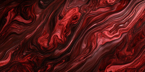 Obraz premium Polished rosewood texture with deep reddish tones and natural swirling patterns.
