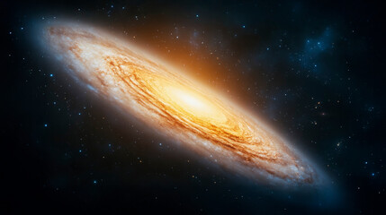 Fototapeta premium Explore the stunning spiral galaxy image, capturing cosmic beauty, star formations, astronomical marvels, and breathtaking celestial wonders today.