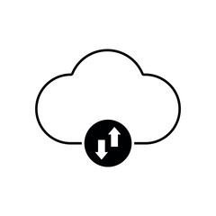 Cloud Storage Backup Icon Isolated on a white background