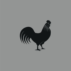 Black and white chicken hen animal hand design
