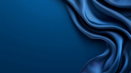 Obraz premium Elegant Blue Silk Draped Fabric Background