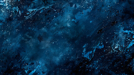 Abstract blue and black textured background with splashes and patterns.