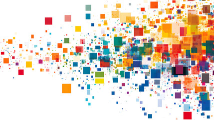 Vibrant Grid of Squares Illustrating Data Visualization Concepts