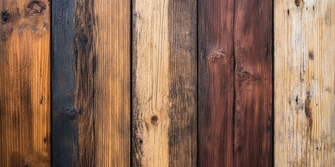 Naklejka premium Rustic vintage wood grain with soft weathering and muted brown tones.