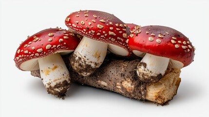 Obraz premium Delightful 3D Cartoon Animation Featuring a Captivating Group of Mushrooms in a Whimsical Forest Scene for Children