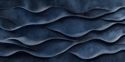 Fototapeta premium Luxurious navy blue velvet texture with soft folds and fine shadow details for a regal look.