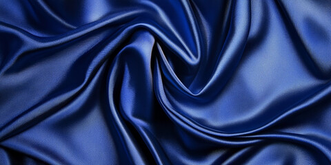 Obraz premium Royal blue satin-like background with gentle curves and subtle lighting, creating an elegant and refined effect.