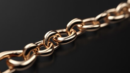 Fototapeta premium Isolated round gold chain