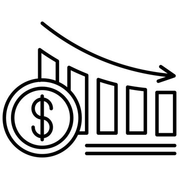 decrease icon element for design