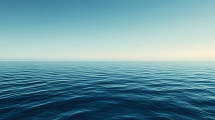 Fototapeta premium The ocean is calm and peaceful, with no visible land in the distance. Ocean Horizon. Illustration