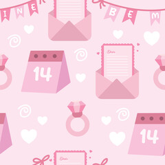 Seamless pattern valentine's day. Suitable for decorative elements for wallpaper, backdrop, wrapping paper, packaging, etc