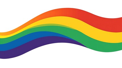 Rainbow flag design waving proudly in the breeze