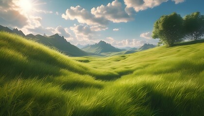 Naklejka premium landscape in summer