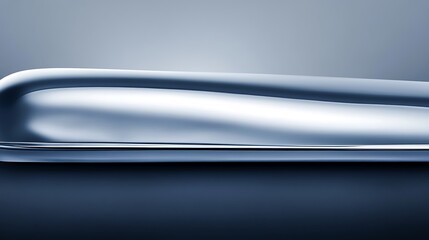 Abstract Metallic Form with Subtle Curves and Highlights