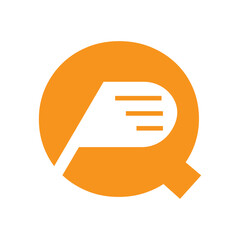 Initial Letter Q Golf Logo Design With Golf Stick, Sport concept