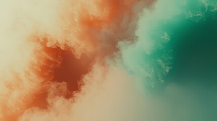 Obraz premium Abstract Fluid Art in Shades of Teal and Orange for Creative Projects