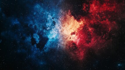 Fototapeta premium Stunning Cosmic Nebula with Bright Colors in Deep Space Background