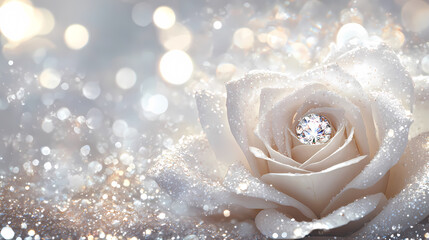 Fototapeta premium Brilliant Dreamy Golden Rose