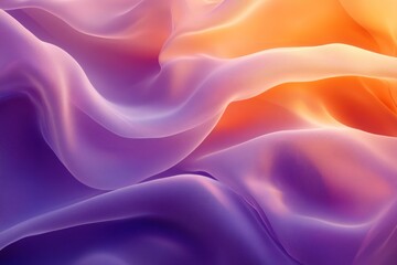 Obraz premium Abstract Purple and Orange Fabric Drape