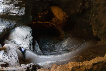 Natural Entrance and trail descending into Carlsbad Caverns National Park, New Mexico