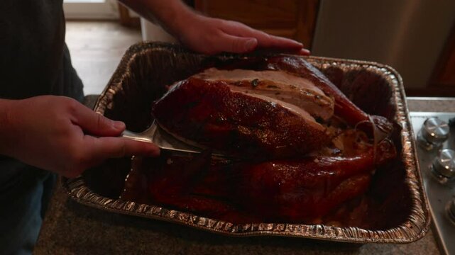 Carving Thanks Giving Turkey